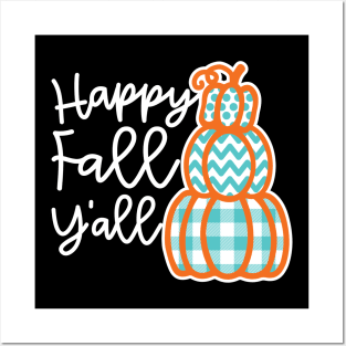 Happy Fall Y’all Halloween Autumn Southern Cute Posters and Art